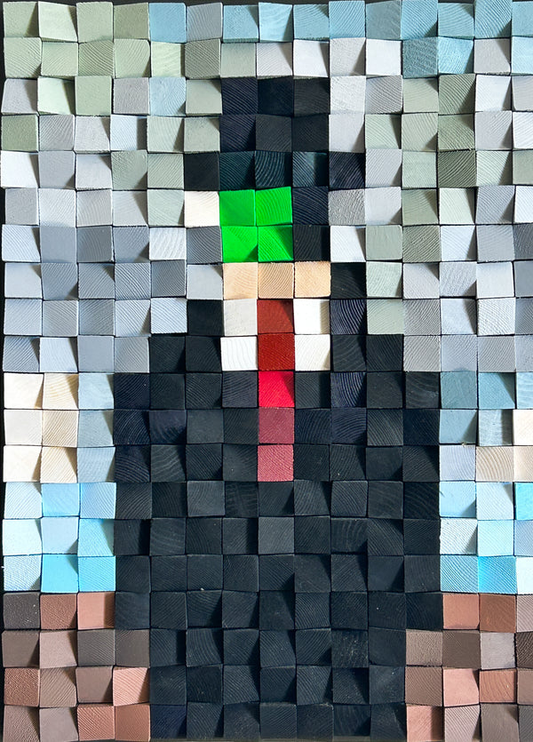 The Son of Man inspired – Handcrafted Wood Block Art
