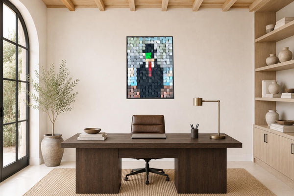 The Son of Man inspired – Handcrafted Wood Block Art